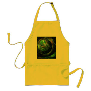 Tablier Autour du World Green Abstrait Art Apron