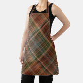 Tablier Autumn Baldcypress Orange, rouge et vert plaid (Insitu)