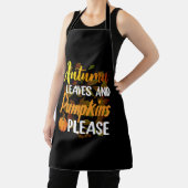Tablier Autumn leaves and pumkins please funny halloween (Insitu)
