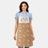 Tablier Autumnal Personnalisable Porton Monogramme - Orang (Porté)