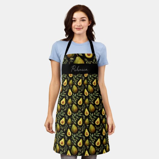 Tablier Avacado Custom Monogram Apron (Porté)