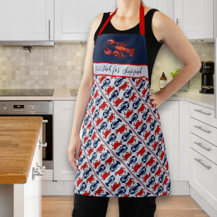 Tablier avec accent de Boston pour manger du homar