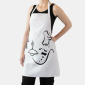 Tablier avec dessin de visage abstrait (Insitu)