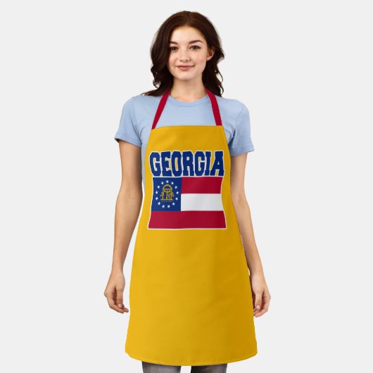 Tablier avec drapeau de l'État de Géorgie (Porté)