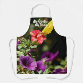 Tablier avec fleurs du jardin et papillon (Recto)