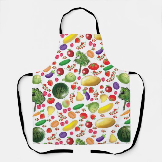 tablier avec fruits et légumes pour un végétarien (Recto)