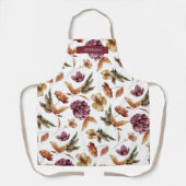Tablier avec impression de fleurs d'automne (Recto)