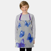 Tablier avec monogramme papillon bleu violet (Porté)