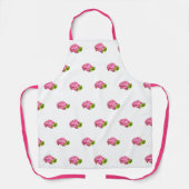 Tablier avec motif d'hydrangea rose vif (Recto)