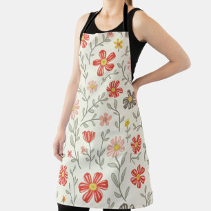Tablier avec motif floral mignon