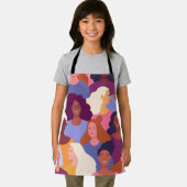 Tablier avec motif transparent de filles diverses (Insitu)