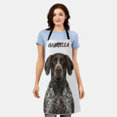 Tablier avec photo de chien Pointer allemand marro (Porté)