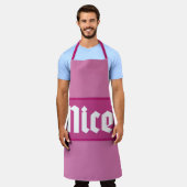 Tablier avec typographie de jolie boîte rose (Porté)