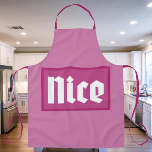 Tablier avec typographie de jolie boîte rose