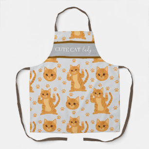 Tablier avec un design moderne de femme chat à l'a