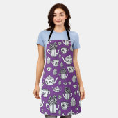 tablier avec vectoriel éléments Garden Tea Party  (Porté)