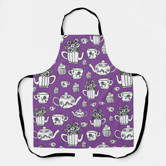 tablier avec vectoriel éléments Garden Tea Party  (Recto)