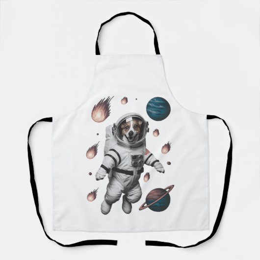 Tablier Aventure spatiale avec un chien astronaute (Recto)