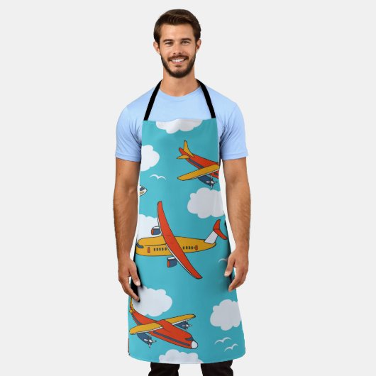 Tablier Avions et nuages, arrière-groupe sans soudure pour (Porté)