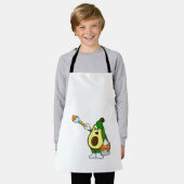 Tablier Avocado en peintre avec pinceau (Porté)