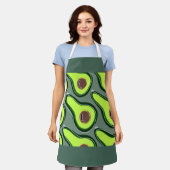 Tablier Avocado Pop Art - Motif frais et amusant (Porté)