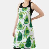 Tablier Avocado, timbre texturé, motif transparent. (Insitu)