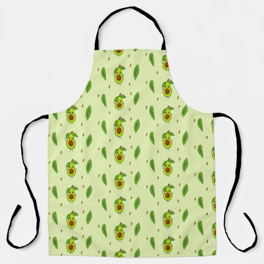 Tablier Avocat Cute kawaii vert (Recto)