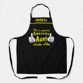 Tablier Awesome Aunt Apron - Custom Name Personalized Gift (Recto)