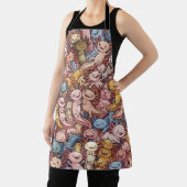 Tablier Axolotl Cuddle Crowd – Whimsical Smiles Everywhere (Insitu)