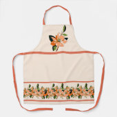 Tablier Azalée Abricot sur Crème (Recto)