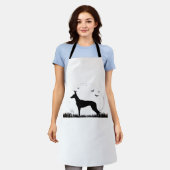 Tablier Azawakh Chien - Halloween Lune Silhouette Classiqu (Porté)