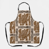 Tablier Aztec Eagle Guerrier Tribal Art antique (Recto)