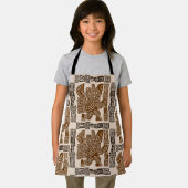 Tablier Aztec Eagle Guerrier Tribal Art antique (Insitu)