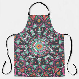 Tablier Aztec géométrique : Motif circulaire coloré