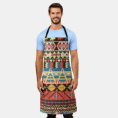 Tablier Aztèque coloré : oiseaux, fleurs motif. (Porté)