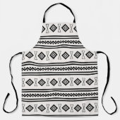 Tablier Aztèque noir et blanc (Recto)