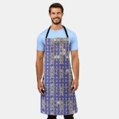 Tablier Azure Lattice Mosaic Geometric Pattern 1297 (Porté)