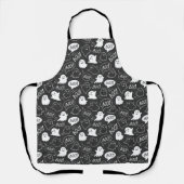 Tablier B&W Cute Doodle Halloween Motif (Recto)