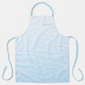 Tablier Baby Blue Stripes Moderne Motif Chic Monogramme (Recto)