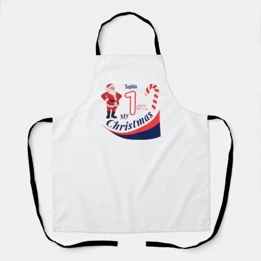 Tablier Baby de Noël "Mon 1er Noël" (Recto)