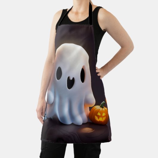 Tablier Baby Ghost Déplaisant mignon caractère Halloween (Insitu)