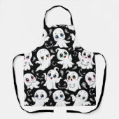 Tablier Baby Ghosts Éffrayant mignon Halloween humeur (Recto)