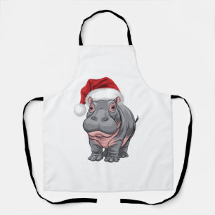 Tablier Baby Hippo Moo Deng Chemise De Noël Pour Enfants, 