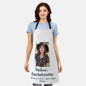Tablier Bachelorette Nom personnalisé Photo (Porté)