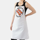 Tablier Bacon Snob Business Apron blanc (Insitu)