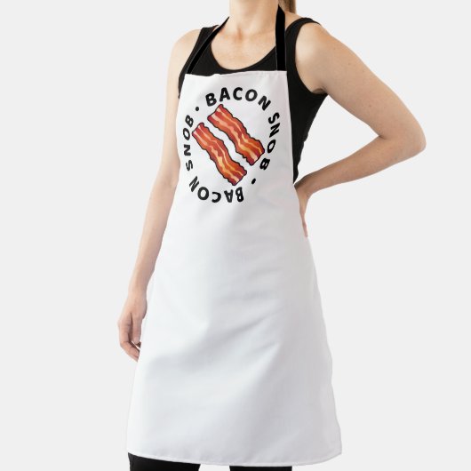 Tablier Bacon Snob Business Apron blanc (Insitu)