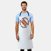 Tablier Bacon Snob Business Apron blanc (Porté)