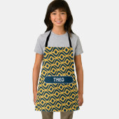 Tablier Bactérie Bleu Jaune Motif minimal (Insitu)