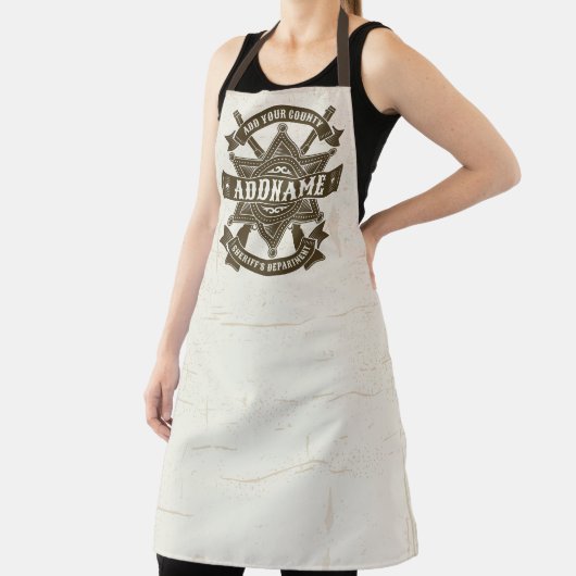 Tablier Badge de Rifles Adjoint Old West Sheriff Personnal (Insitu)