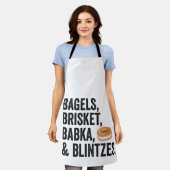 Tablier Bagels Hanoukka Juif Brisket Bakka Blintzes cadeau (Porté)